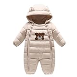 Zhuhaitf 子供服 Newborn Baby Infant Boy Girl Warm Romper Hooded Jumpsuit Bodysuit Outfits Clothes 4441#