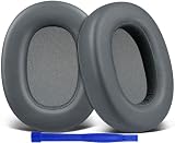 SOULWIT イヤーパッド イヤークッション for Sony ULT WEAR/WH-ULT900N (WHULT900N) Over-Ear Noise Cancelingヘッドセット 用 交換 パッド ヘッドパッド 柔らかいプロテインレザー イヤーカップ 高密度フォーム 耳当て 厚手パッド クッション - グレー