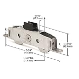 1 – 1 / 4 "タンデムステンレススチールスライドガラスドアローラー11 / 16 " Wideハウジングfor Milgardドア