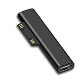 Sisyphy USB-C to Surface Pro 急速充電アダプタ「ブラック」、15V/3A 45W PD Type-C充電器必要 両端Type-cケーブル必要、マイクロソフト Surface Pro 7/6/5/4/3/X Surface Go1/2 Surface Laptop 1/2/3/4/5 Book タブレット対応