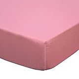 Gia Solid Coral Pink Cotton Baby Girl Fitted Crib Sheet by The Peanut Shell