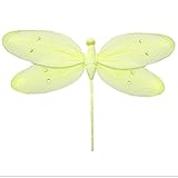 HangingドラゴンフライイエローShimmerナイロンメッシュトンボデコレーション装飾赤ちゃん保育園寝室女の子部屋天井壁装飾結婚式誕生日パーティーベビーシャワーバスルーム子供Childrens 3