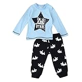 (プタス)Putars ベビー服 子供服 上下セット Tシャツ 長袖 男の子 little star 可愛い 春 秋 冬 スポーツ 運動会 旅行 記念日 プレゼント 3-24ヶ月