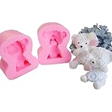 ミルティクラフト シリコンモールド くま 人形 アロマワックスサシェ サシェ クレイケーキ アクセサリー チャーム キャンドル アロマストーン レジン インアリウム クリアリウム エポキシ樹脂 石膏 A-057