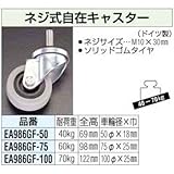 ESCO (エスコ)50mm/M10 キャスター(自在金具・ねじ付) EA986GF-50
