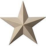 Ekena Millwork ROS04X04GLRW Galveston Star Rosette, 4 1/8-Inch x 4 1/8-Inch x 5/8-Inch, Rubberwood [