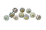 set of 10 white light color door cupboard cabinet knobs drawer pulls Small 1.5" diameter