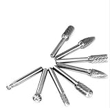 SMO　8個のタングステンカーバイドロータリー タングステン超硬 合金 バリセット1/4" シャンク DIY木工、彫刻、掘削用のツール バリセット1/4"シャンク