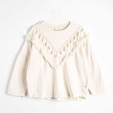 (ティッタン) TTITTANG 子供服 インディアン 長袖Ｔシャツ 全3色 女の子 ロンＴ カットソー 綿 キッズ ベビー ( アイボリー / 90 )