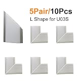 lightingwill 5ペア/ 10個入りSpliced L型LEDアルミチャンネルコーナーアダプタのソリューション90角度Turningコーナーキャビネットバーキッチンワードローブインストール 