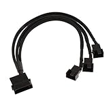 F Fityle 3ウェイ 3/4ピン　Yスプリッタアダプタケーブル　CPU PCケース　PWM ファン用　270mm　アクセサリー