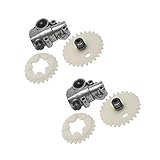 Fenteer 高品質　オイルポンプ　拍車　ワームギア　各2個入り　STIHL 038 MS380 MS381適合　チェーンソーパーツ　　