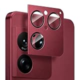 ZXZone カメラフィルム Xperia 1 VIII 用 アルミ合金製＋AR高透過率強化ガラス エクスペリア 1 VIII (SO-51G / SOG17) カメラカバー レンズ保護 フィルム 防爆裂 ・耐衝撃・スクラッチ防止・露出オーバー防止・ケースに干涉なし（1枚） (レッド)