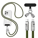 タイプC ストラップ 【60W急速充電】iPhone 16 ケーブル 1.2m*1本 PD対応 充電ケーブル usb c ケーブル MacBook iPad Android対応 ストラップホルダー*1枚 グリーン