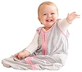 Baby Deedee Sleep Nest Lite Baby Sleeping Bag, Heather Gray Bubble Gum, Small (0-6 Months) by baby d