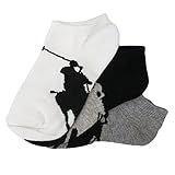 (ポロ ラルフローレン)POLO Ralph Laurenソックス ビッグポニー キッズ 3足セット ホワイト×ブラック×グレー 4-7 [並行輸入品]