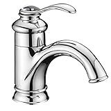 Wovier 水栓 ワンホール キッチン用 台付 黄銅 シングルレバー混合水栓 洗面 取り替え水栓蛇口 洗濯 蛇口 50cmホース*2付き