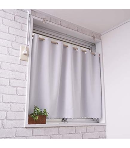 Amazon｜カフェカーテン 1級遮光 遮光率100％生地 5218四角