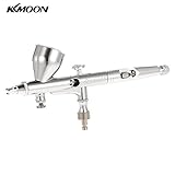 KKmoon エアブラシキット デュアルアクションエアブラシ エアブラシセット 口径0.25mm 重力式 アート絵画 入れ墨 ネイルアート用