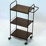 sunneed WNTワゴン3段 26cm幅 ウォールナット色 WNT76B