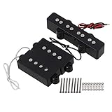 Yibuy ブラック ジャズベースブリッジピックアップ プレシジョンPベースピックアップ 4弦ベース用 PB橋、1 PBネックプレイス、1 JBベースピックアップブリッジ 豊かた音色