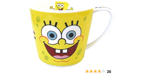Amazon スポンジボブ コップ マグカップ フェイス 260ml イエロー 子ども用コップ オンライン通販