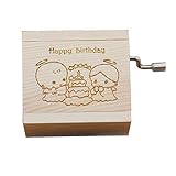 ミニハンドクランクオルゴール木箱オルゴール高さ約1.5インチ