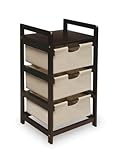 Badger Basket Three Drawer Hamper/Storage Unit, Espresso/Canvas by Badger Basket [並行輸入品]