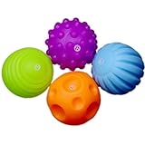 kocome 4pcsベビータッチ手ボールおもちゃトレーニングボールマッサージソフト早期教育ボール