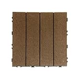 タンスのゲン ウッドパネル 樹脂 27枚セット 2.4平米用 ジョイント式 30×30cm 正方形 Aタイプ：ブラウン 42300000 02