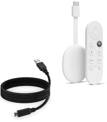 Amazon.co.jp: Mission Cables Chromecast with Google TV 専用 USB