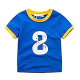 AiGo 半袖ver 8色選べる! やわらかコットン 半袖Tシャツ ストレッチ 可愛い 男女兼用 ベビー キッズ 女の子 男の子 [並行輸入品]