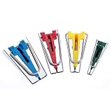 Hicello バイアステープ バイアステープメーカー 家庭用ミシンアクセサリー 袖ぐり・衿ぐりのパイピング始末 6mm 12mm 18mm 25mm 4サイズセット 縫製用品 工芸品ツール 手芸 縫製 オリジナル作品づくり用