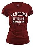 NCAA South Carolina Fighting軍鶏レディースFitted Collegiate基本的なロゴVネックTee XL ホワイト