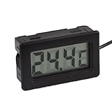 uxcell　デジタルサーモメーター ケーブル　キャビネット　ブラック　202cm長さ