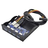 Cablecc USB 3.0 ハブ 4ポート フロントパネルからマザーボード 20ピンコネクタケーブル 3.5インチフロッピーベイ用