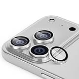 antalink 対応 iPhone 17 Pro / 17 Pro Max カメラ保護 カメラ保護カバー アルミ合金＋強化ガラス製 カメラフィルム 曇り防止 高透過率 黒縁取り 露出オーバー防止 指紋防止 自動吸着 気泡ゼロ 対応 いphone 17 Pro / 17 Pro Max レンズカバー 【2枚セット】(シルバー)