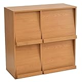 タンスのゲン フラップチェスト 薄型 本棚 収納 木製 ナチュラル 68210001 CL
