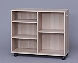 ラック ワゴン 本棚 キャスター付き 収納カート 7526/ナチュナル