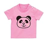BabyChips パンダ(名入れ半袖ベビーTシャツ) 140 ピンク