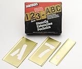 【C.H.HANSON】真鍮製ステンシルプレート 45ピースセット（英数字セット） 2インチ
