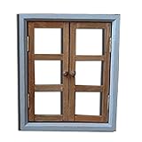 小さいサイズで飾りやすいミニウィンドウフレーム ブルー 40966-7