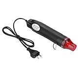 ヒートガン 熱風機 エンボス ヒートガン 110V/300W 超強力 ミニ 小型軽量 乾燥 剥離 塗料適用 修理 補修 熱処理 エンボスヒーター (110V USプラグ-ブラック)
