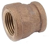Threaded Reducing Red Brass Coupling-3/8X1/8 BRASS COUPLING (並行輸入品)