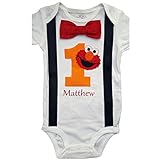 Baby Boys 1st Birthday Outfit Elmoボディスーツ – カスタマイズ