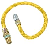 1/2" O.D. Gas Connector - 1/2" M.I.P. Safety+PLUS x 1/2" M.I.P.-1/2X1/2-48 GAS C (並行輸入品)