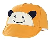 EOZY 赤ちゃん用 子供 鳥打帽 ハンチング 帽子 可愛いクマ耳付き キッズ ハット 男の子 動物の飾り hello模様の刺繍 ガールズ 日よけ 日除け (2イエロー)