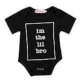 ベビー服、efaster幼児少年」Im The Lil Bro " Letterロンパースジャンプスーツ服装 カラー: ブラック