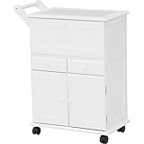 送料無料！ ナチュラルキッチンワゴンＡ　ホワイト×ナチュラル　　　【直送】