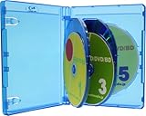 ブルーレイケース 22mm厚 5枚収納ブルーレイディスクケース クリアブルー3個セット ロゴ有